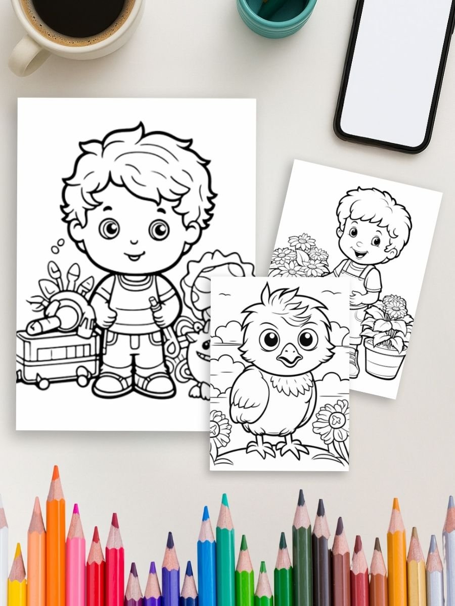 Roars, Paws & Whiskers - 100 Kids Coloring Pages - Image 4